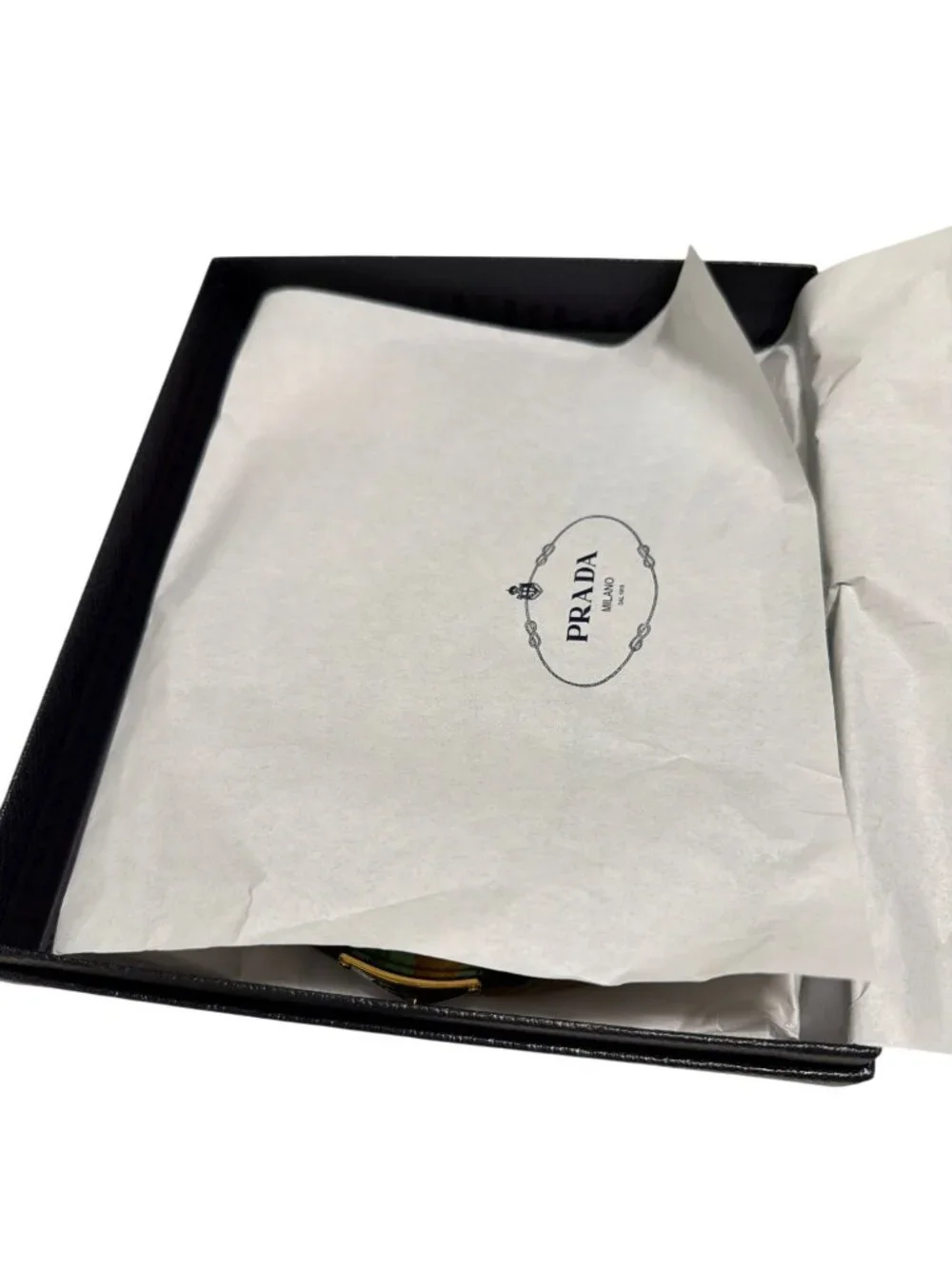 Prada $550 Floral Black Headband  New With Box